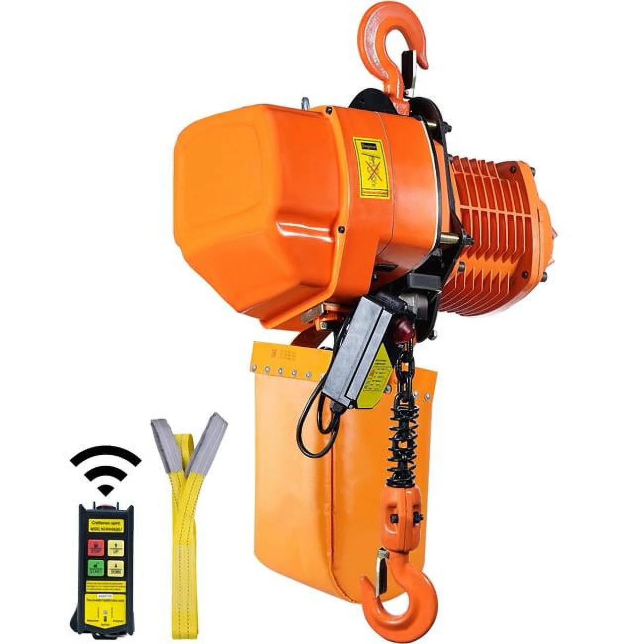 Vevor  20 ft. Electric Chain Hoist - Lifting Height 3 Phase Overhead Crane with Wireless Remote Control - 4400 lbs