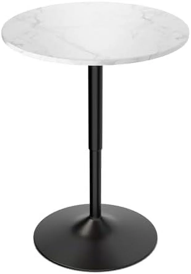 HVSDIMO 23.5'' Round Pub Table   Degree Swivel Cocktail  Table with Black Leg  Adjustable Height Range 27.5"-35.7" for Living Room Kitchen  Cocktail Table (Red)