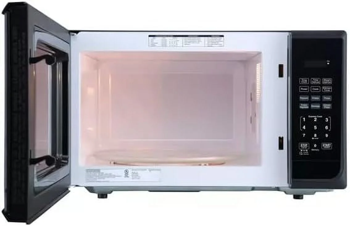 WG 1.1 cu ft 1000W Microwave Oven - Stainless Steel Black
