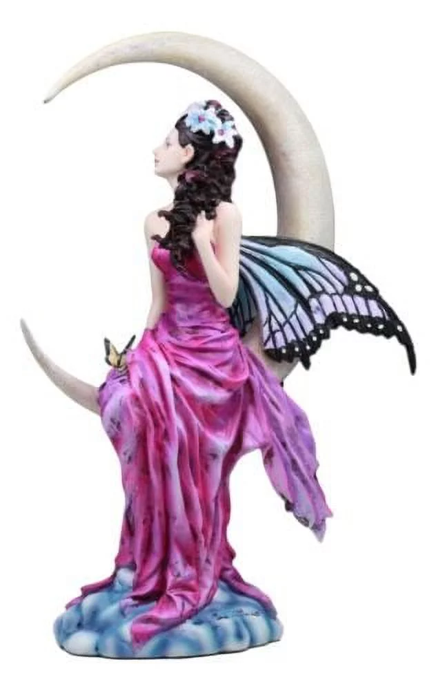 Ebros Large Amethyst Moon Celestial Butterfly Fairy Statue 11