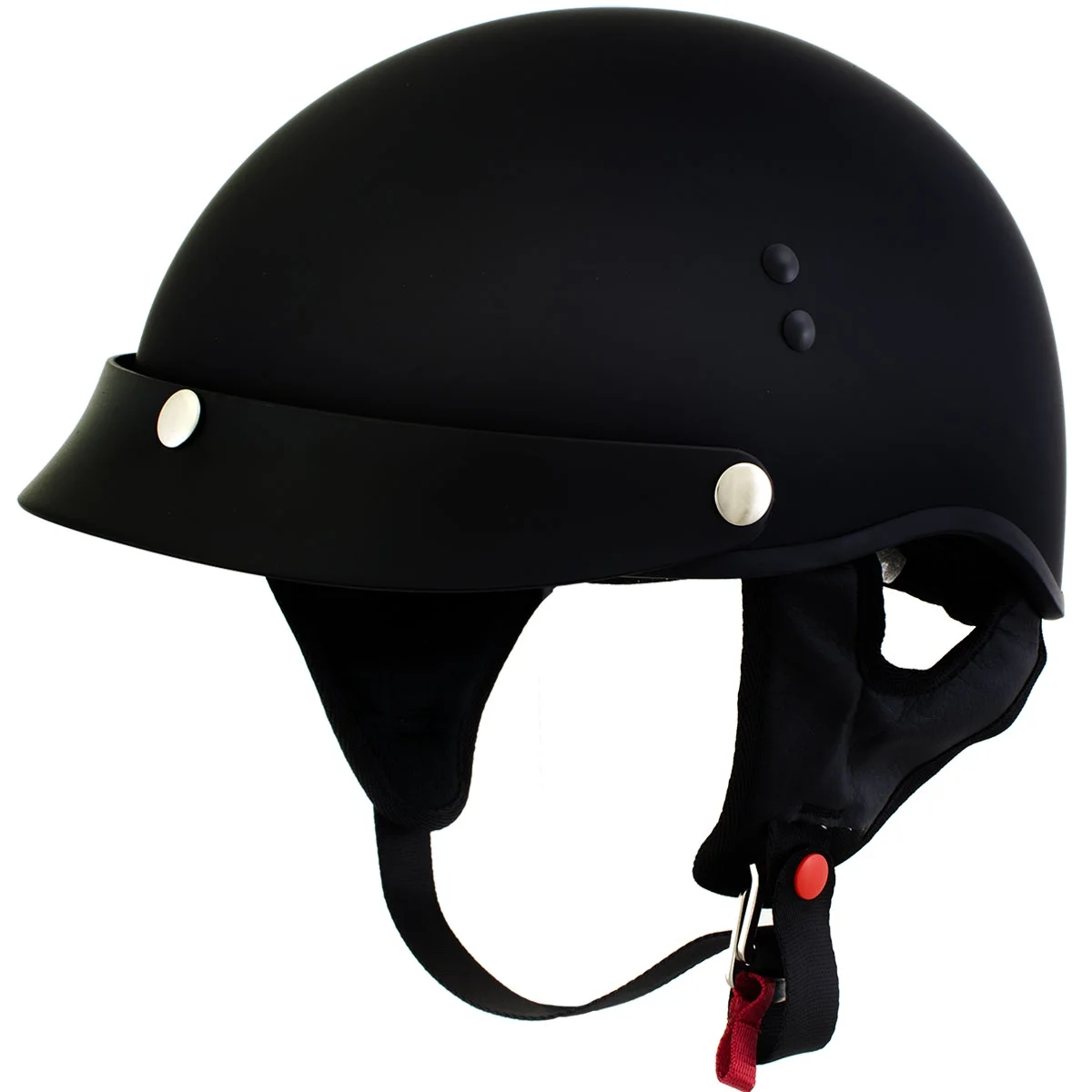 Hot Leathers HLT70 'Stealth' Flat Matte Black Motorcycle DOT Skull Cap Classic Half Helmet X-Large