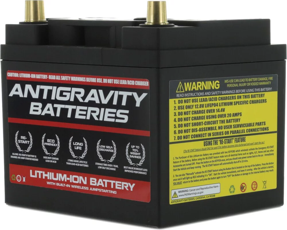 Antigravity Group 26 Lithium Car Battery w/Re-Start