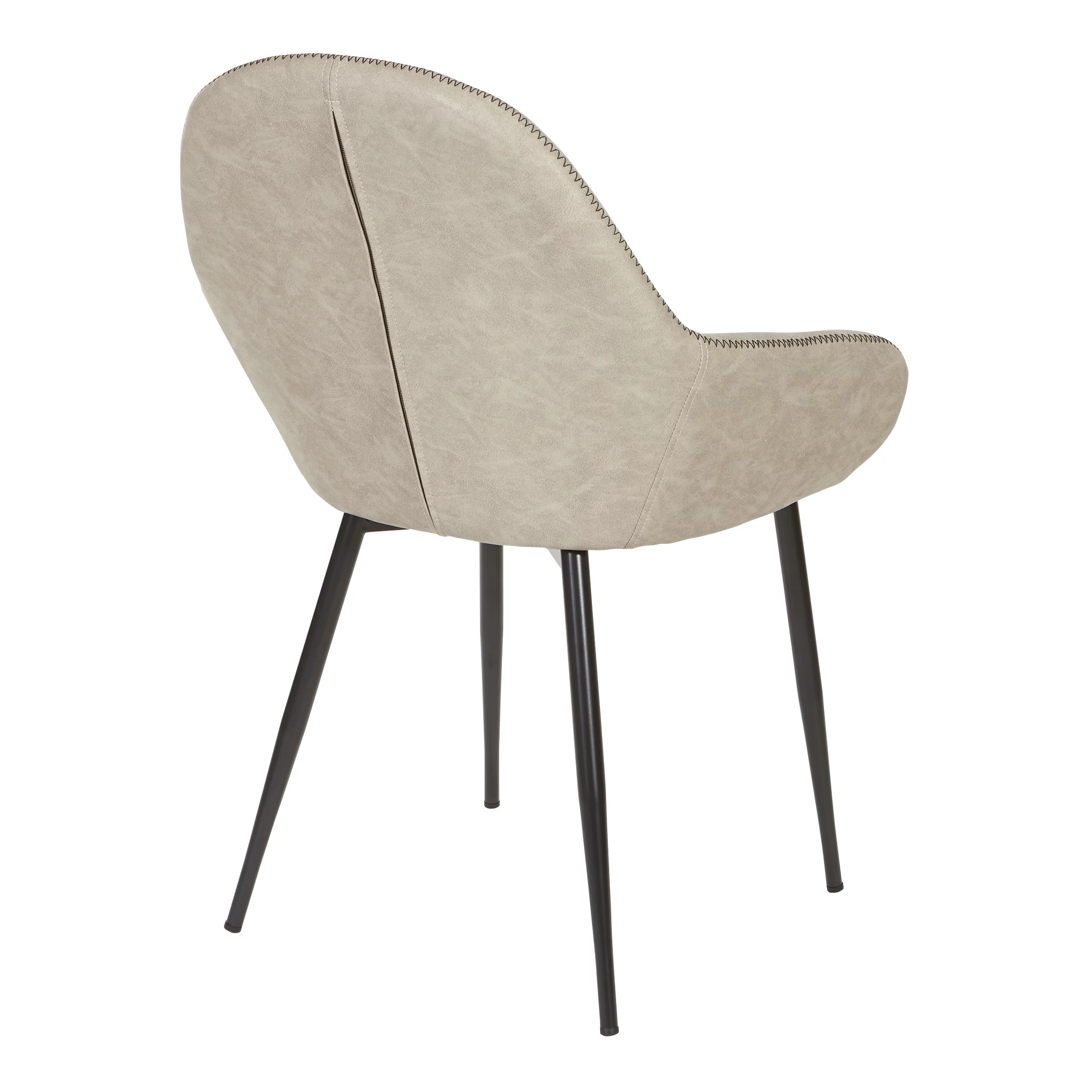 OSP Home Furnishings Piper Chair in Fog Fabric with Black Frame