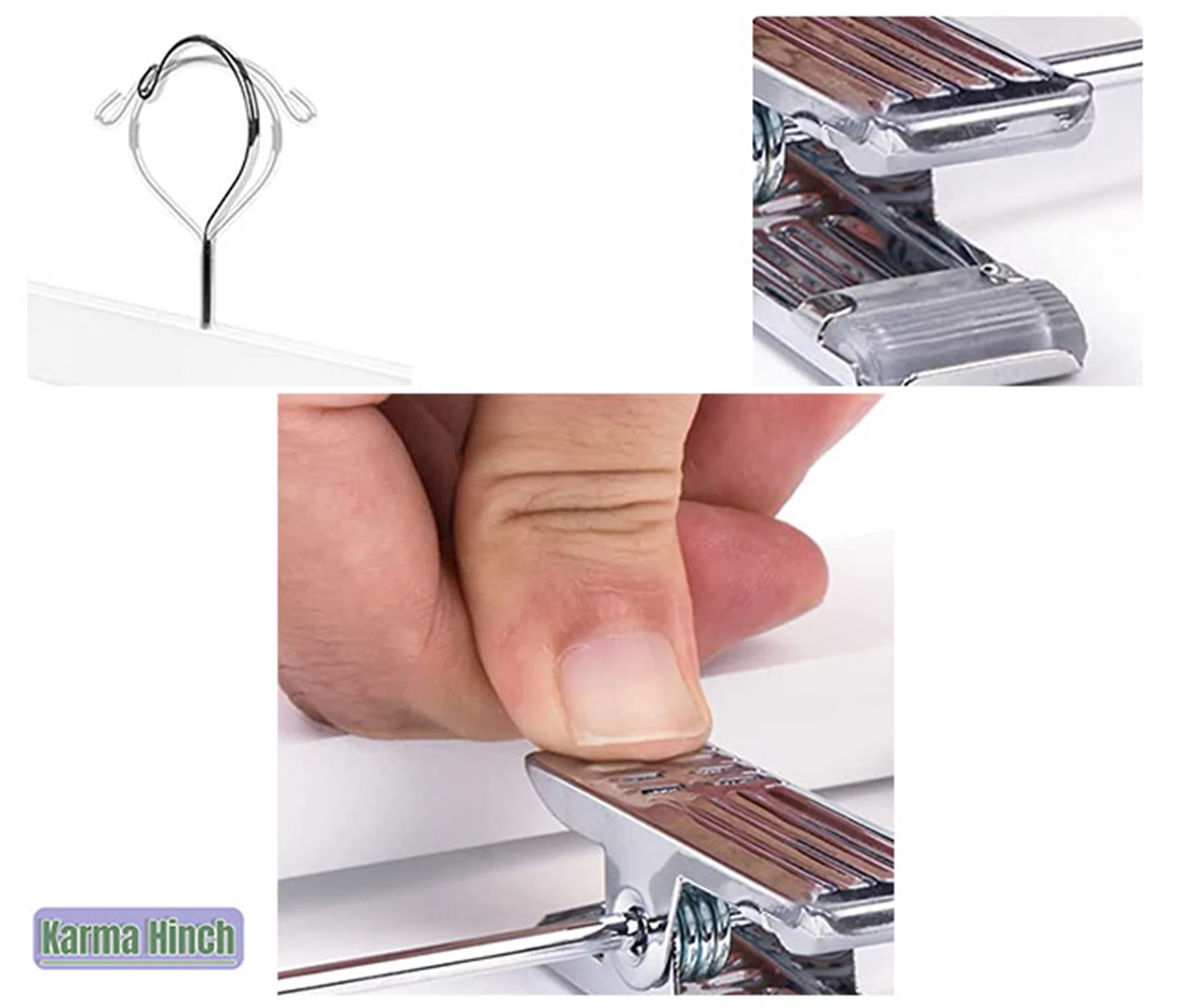 Lotus Wood Wooden Pants Hangers Bottom Jeans Skirt Hanger with 2-Adjustable Clips Pack of 20 ()