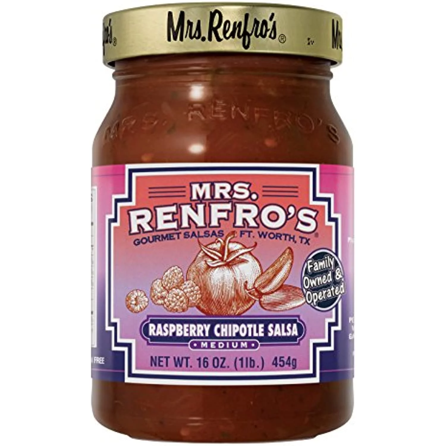 Mrs. Renfros Raspberry Chipotle Salsa, 16 Oz (2 Pack)