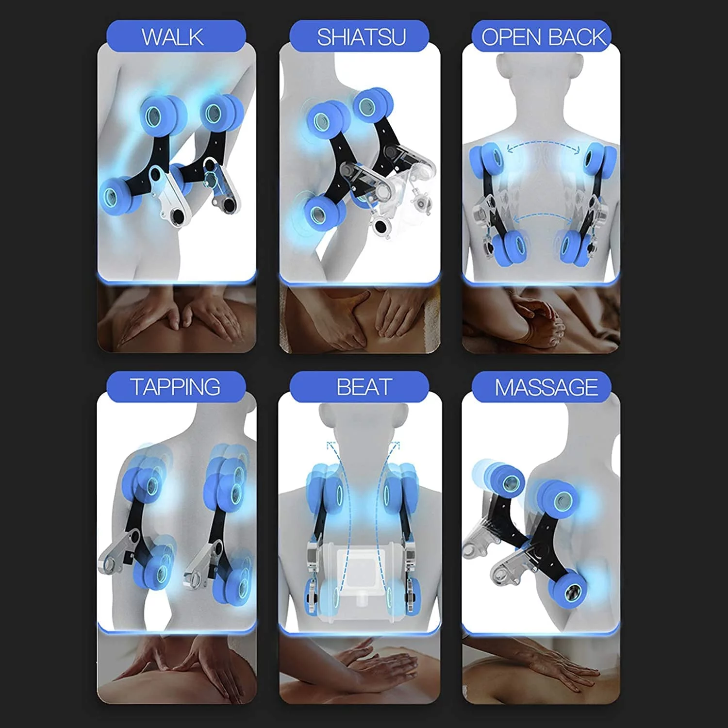 Massage Chair, Zero Gravity, 3D Full Body and Recliner with Heat, Yoga Stretching, Vibrator& Foot Roller,Black