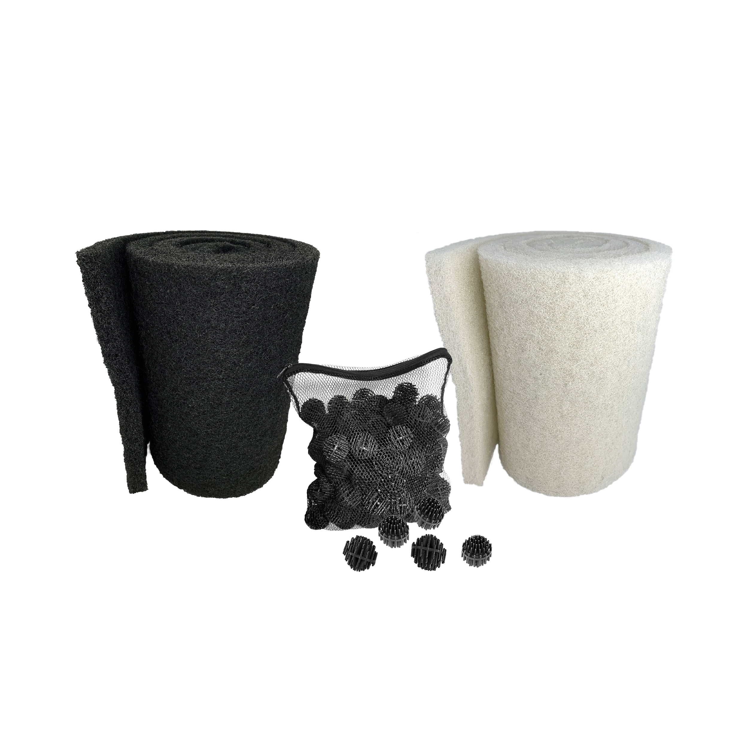 Aquatic Experts - Black, White Koi Pond Filter Sponge Pad, 1.5