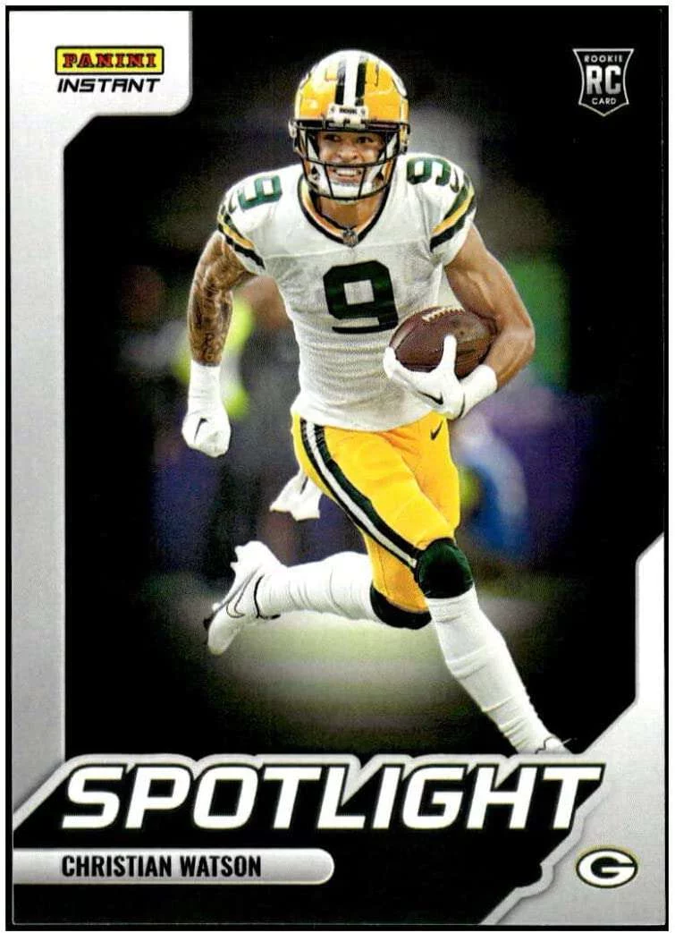 NFL 2022 Instant Football Spotlight Rookies Christian Watson Trading Card #12 (Rookie) (Panini)