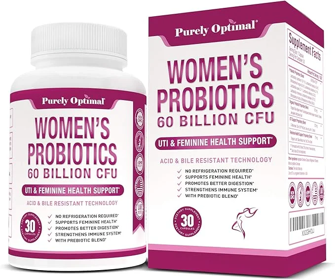 Premium Probiotics for Women - 60 Billion CFU, Dr. Formulated Prebiotics & Probiotics for Women, D-Mannose, ProCran - Digestive, Immune & Vaginal Health Supplement - Shelf Stable, 30 Caps