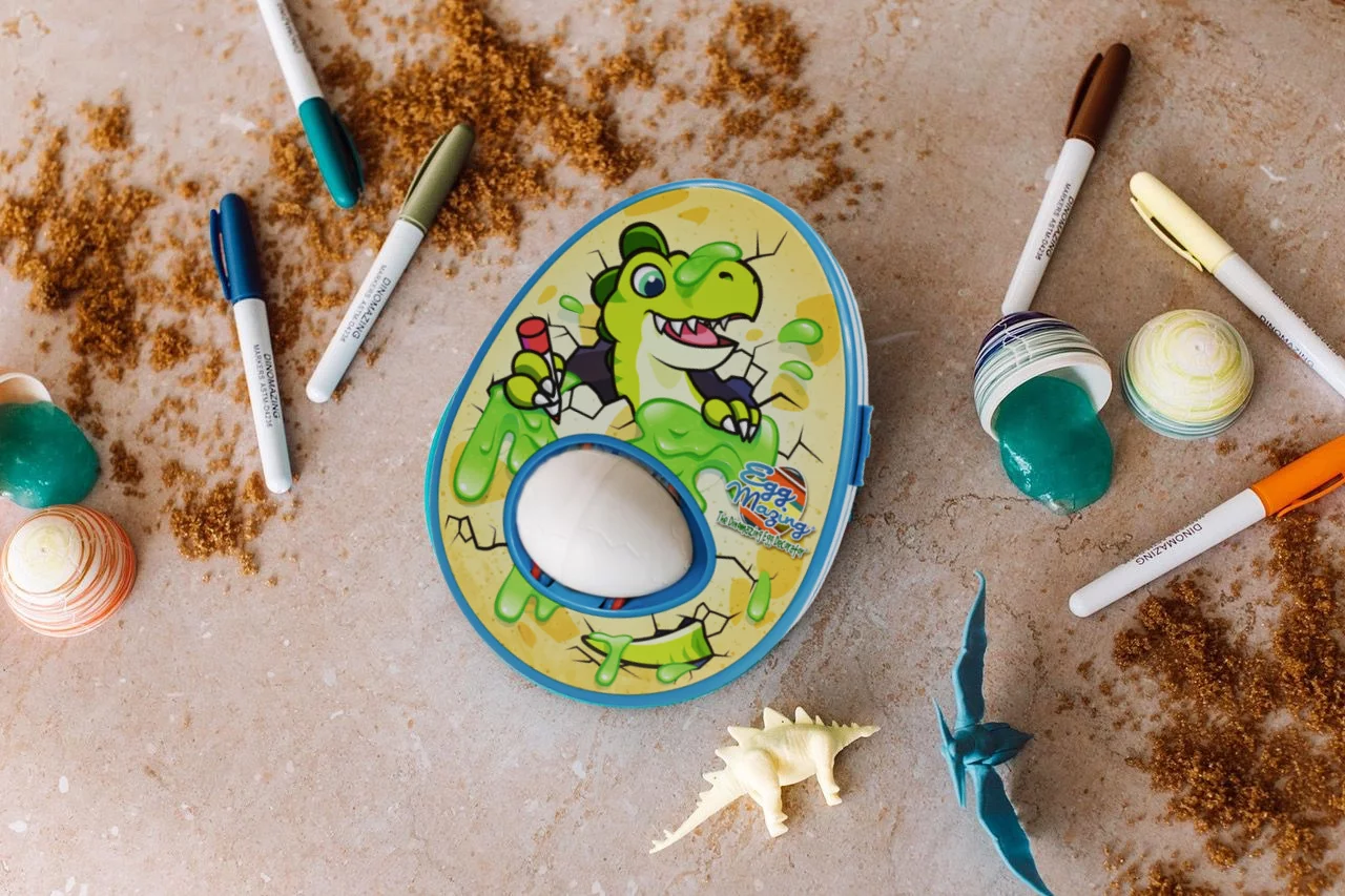 The DinoMazing Mini Egg and Easter Egg Decorator Kit, for ages 3 years and older