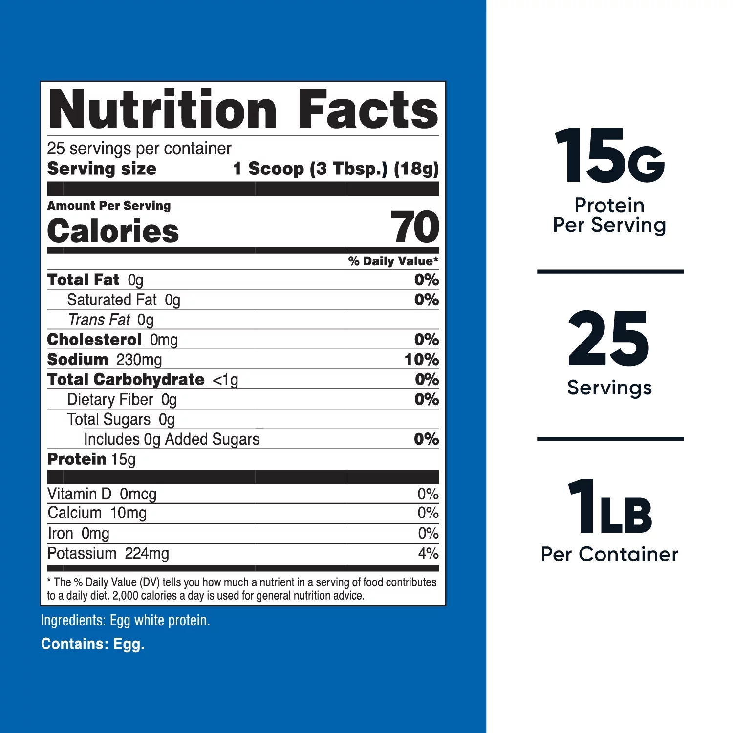 Nutricost Egg White Protein Powder 1lb (Unflavored) - Non-GMO, Gluten Free Supplement