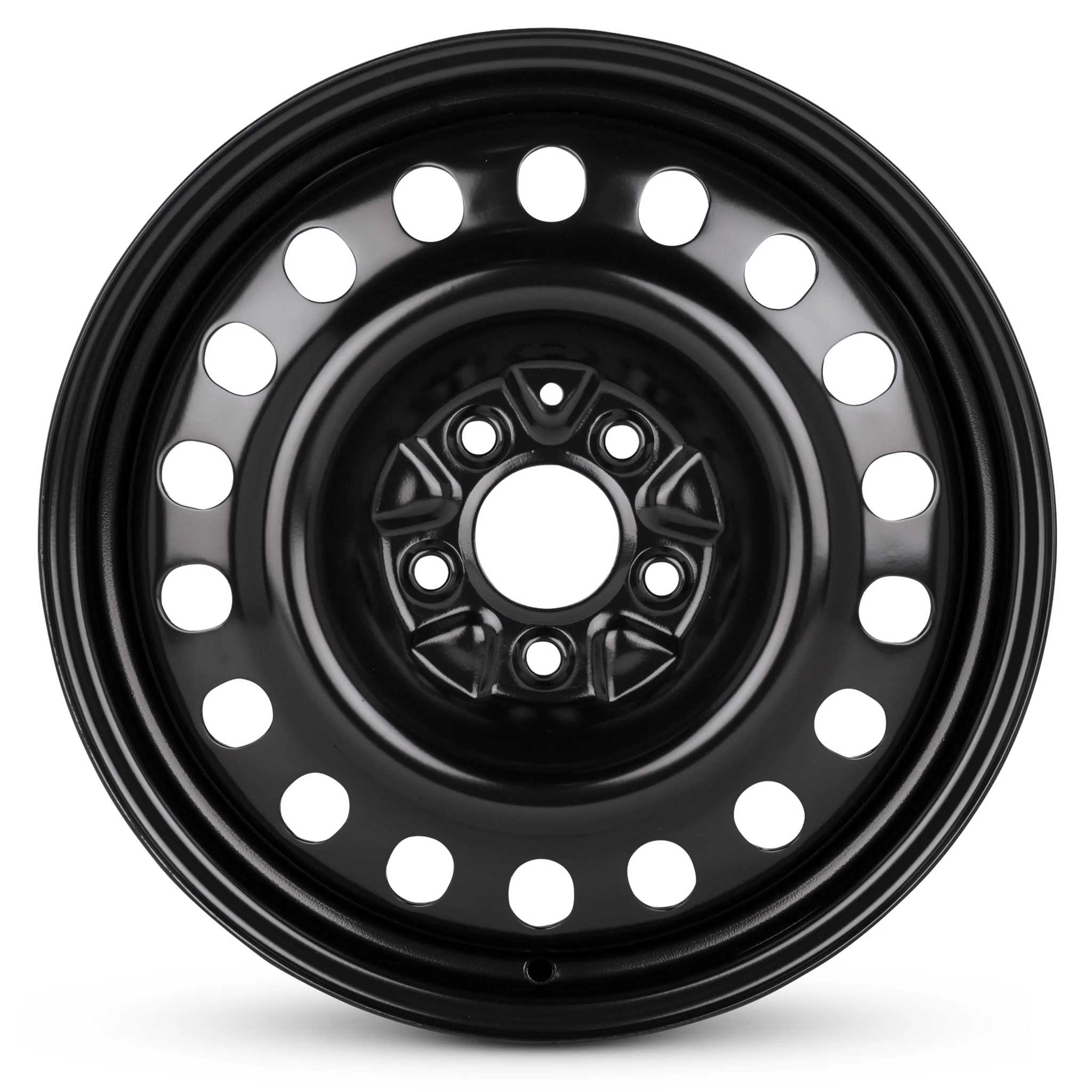 For 2008-2021 Kia Forte 17 Inch Painted Black Steel Rim - OE Direct Replacement - Road Ready Car Wheel
