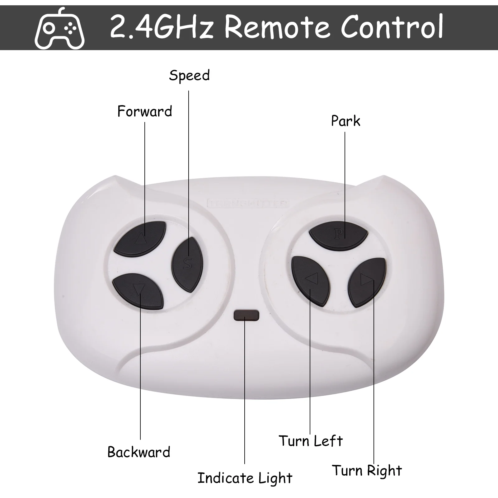 Aosom 12V Kids Electric 2-Seater Ride on Police Car SUV Truck Toy with Parental Control, White