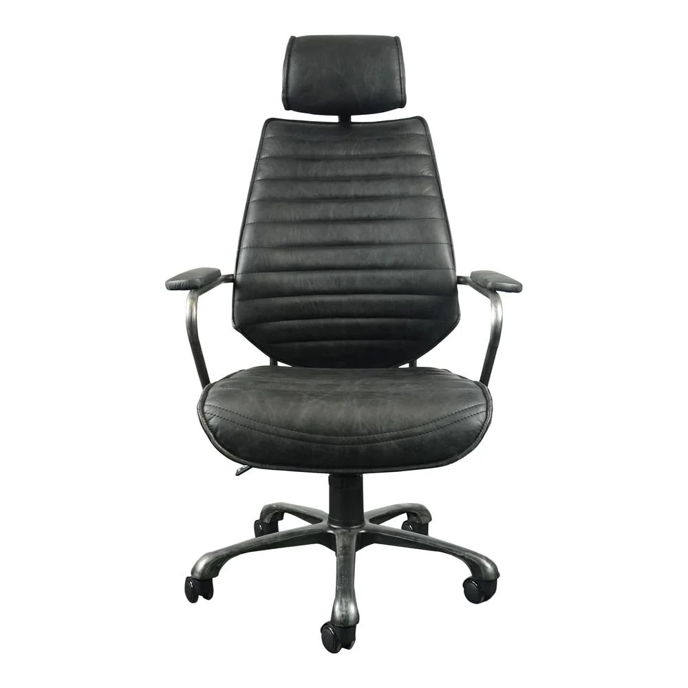 Luxury Black Leather Executive Office Chair - Elite Collection, Belen Kox