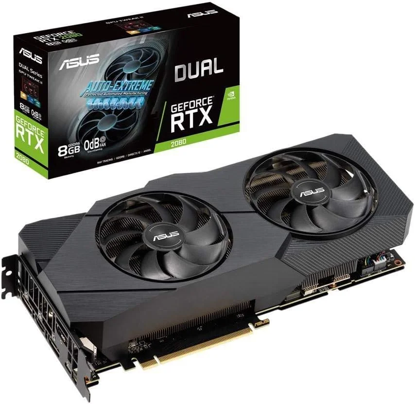 Open Box ASUS DUAL GEFORCE RTX 2080 DIRECTX 12 8GB GDDR6 GRAPHIC CARD DUAL-RTX2080-8G-EVO