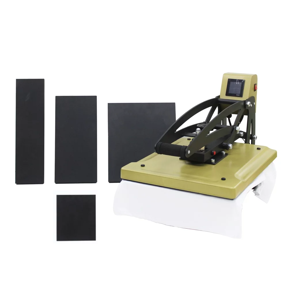 PreAsion Semi-auto Magnetic Hot Stamping Machine Heat Press Transfer with 5 Bottom Plates