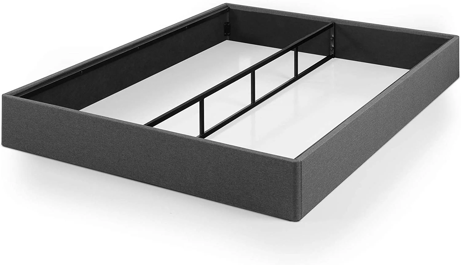 OUWI Upholstered Metal and Wood Box Spring / 9 Inch Mattress Foundation / Easy Assembly / Fabric Paneled Design, Queen