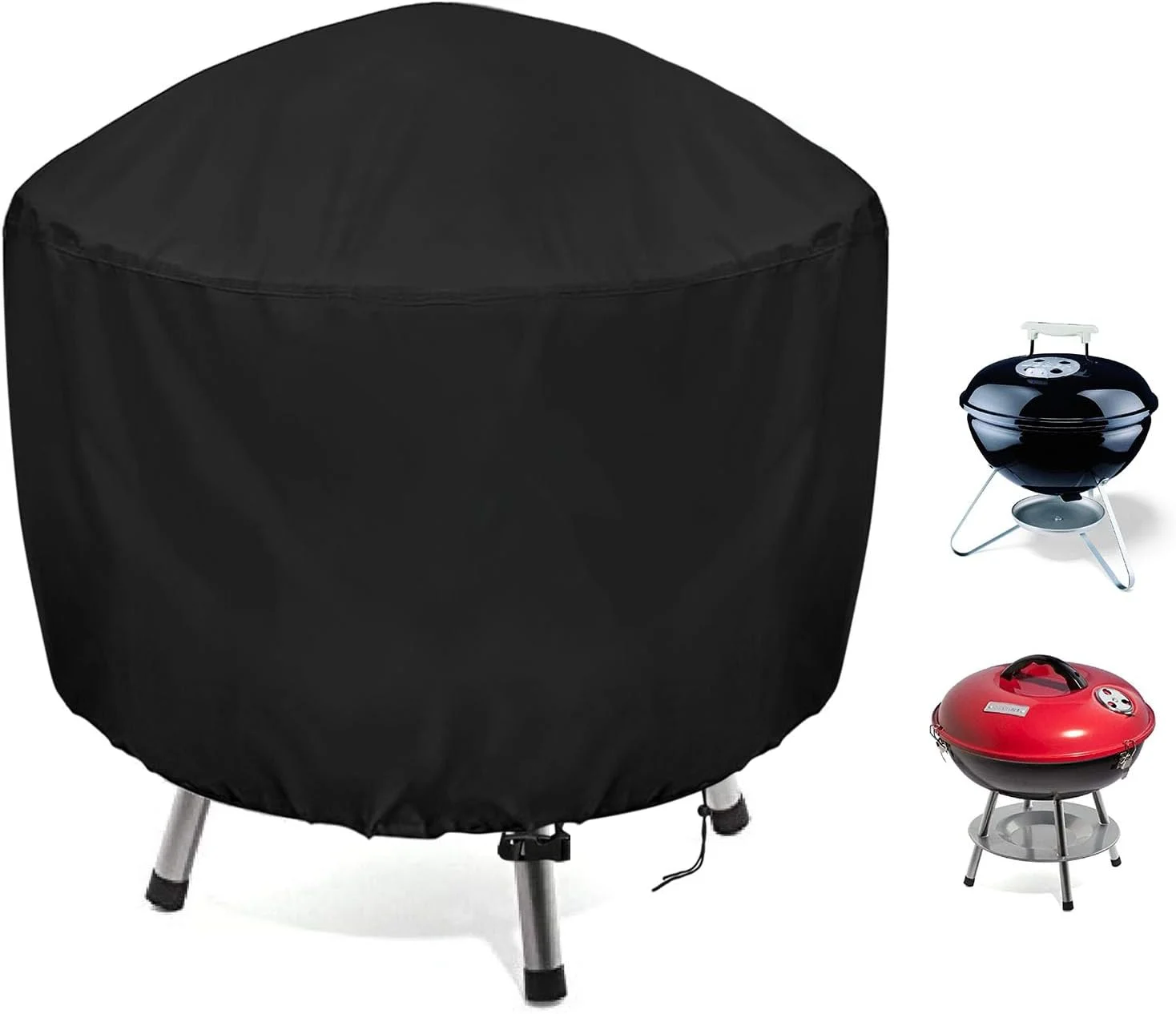 Feestars Grill Cover for Cuisinart CCG190RB Portable Charcoal Waterproof Griddle Cover for Weber Smokey Joe 14-Inch Grill Black