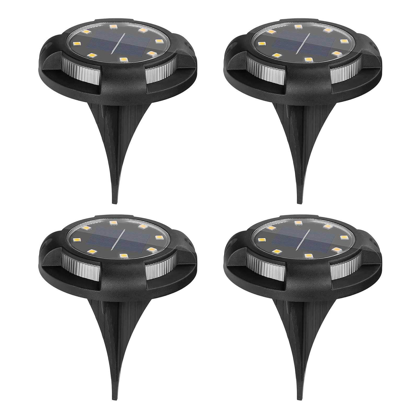 Kcavykas Solar Lanterns Outdoor Waterproof 4PCS LED Solar Lights Underground Buried Garden Roadway Outdoor Wall Lamp 8 LED Solar Lights Deals