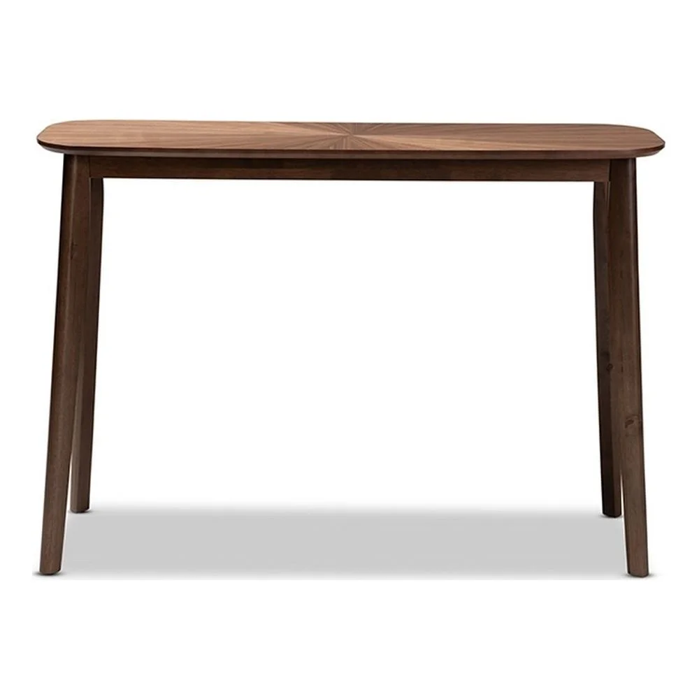 Baxton Studio Wendy Mid-Century Modern Walnut Finished Wood Console Table
