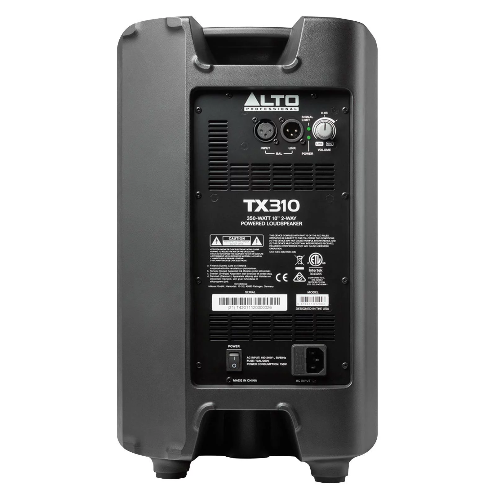 Alto Professional TX310 350-Watt 10-Inch 2-Way Powered Loudspeaker 2-Pack
