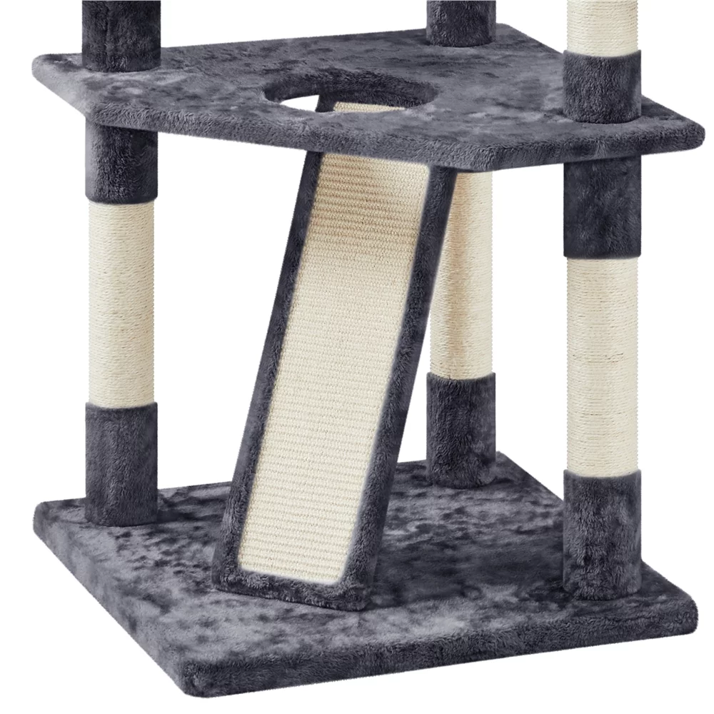 Yaheetech 79'' Multilevel Cat Tree with Condos & Scratching Posts,Dark Gray