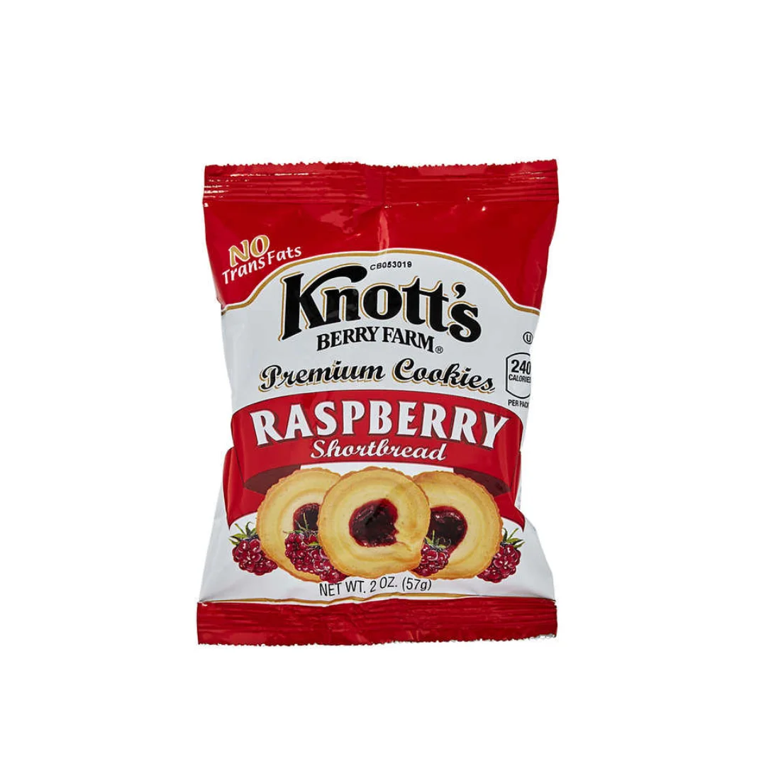 Knott's Berry Farm Premium Shortbread Cookies, Raspberry, 2 oz, 12 CT