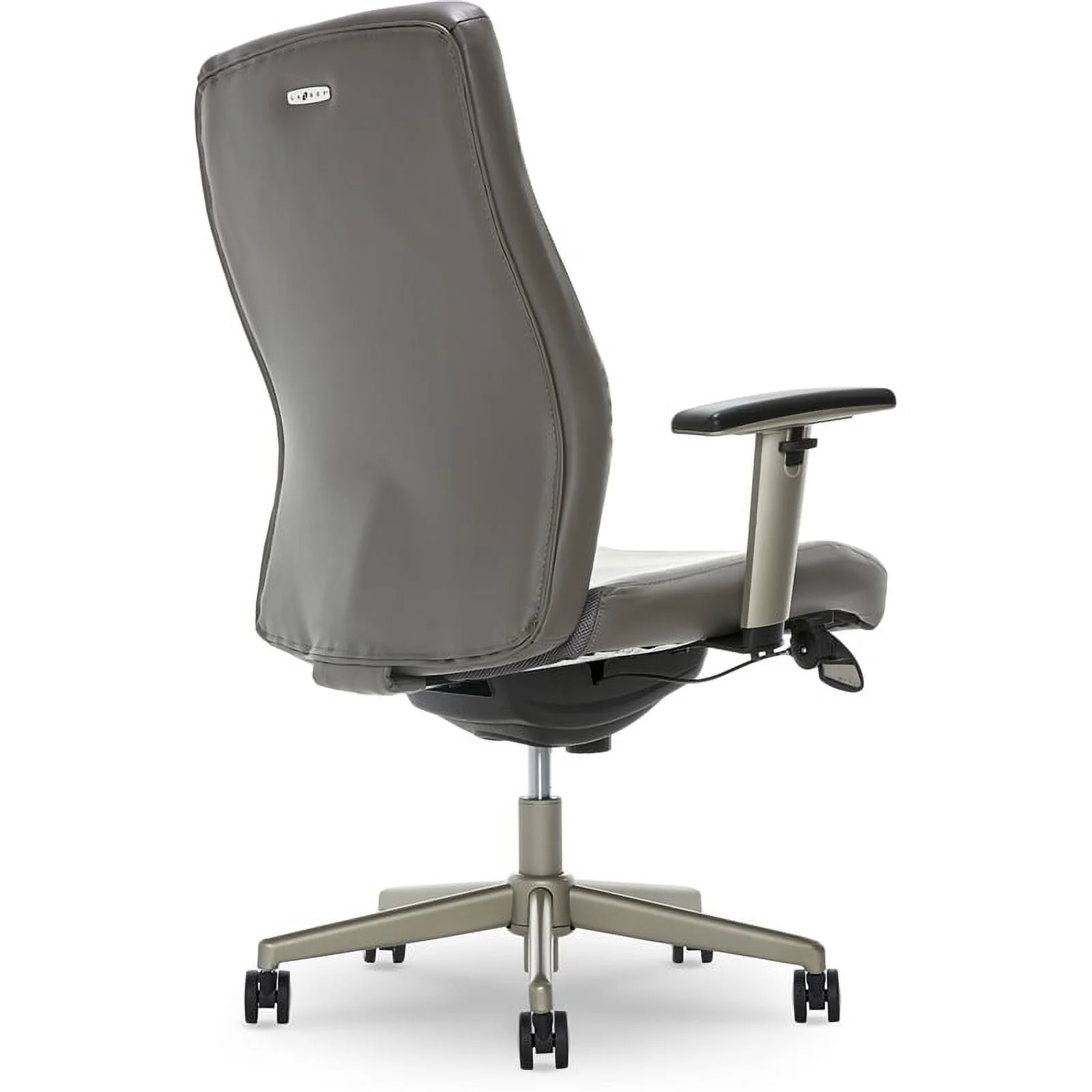 Scranton & Co Modern Faux Leather & Metal Executive Office Chair in Gray