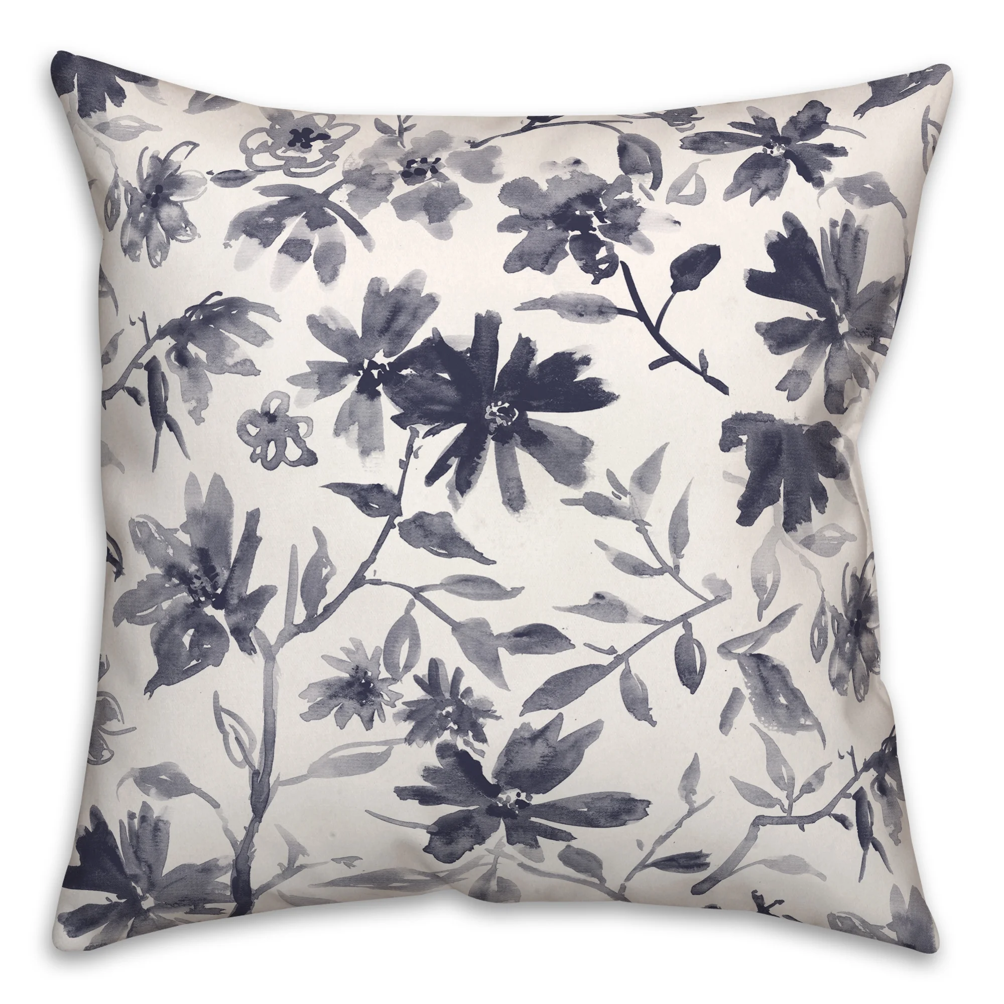 Creative Products Navy Florals 18 x 18 Indoor / Outdoor Pillow