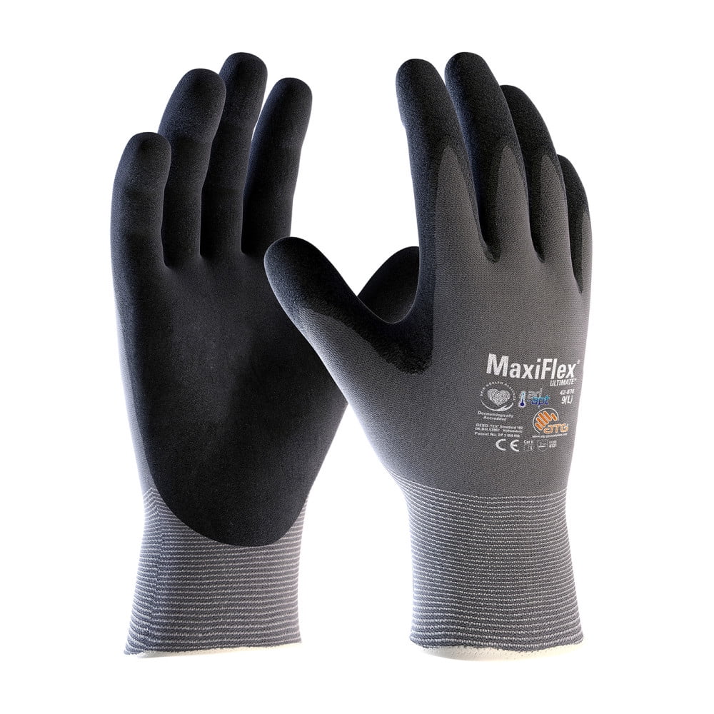 Protective Industrial Products Gloves Gray Maxiflex Ultimate Ad-Apt Nylon/elastane Small 12 Pairs Of Gloves
