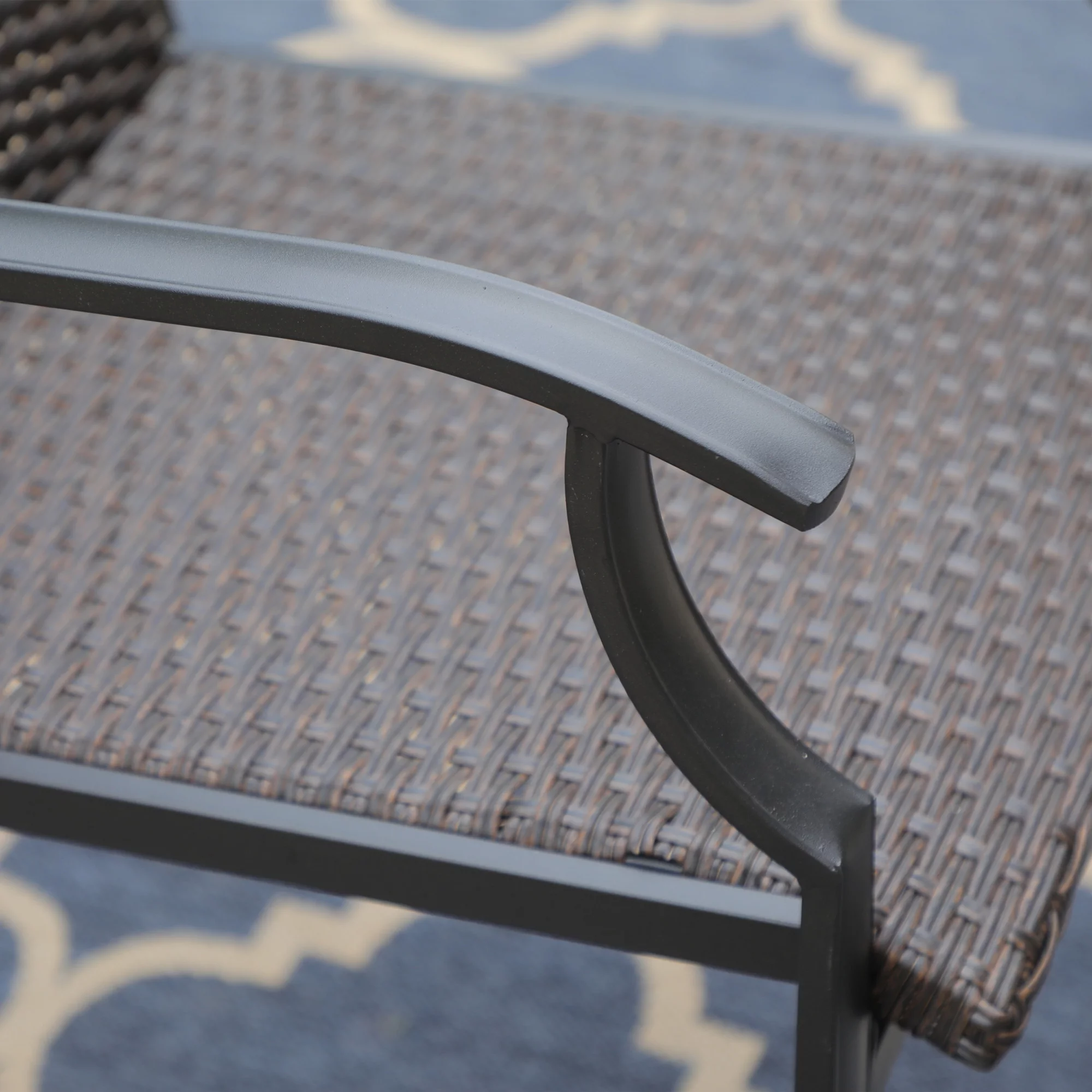 MF Studio 5 Pieces Patio Dinning Set with Gas Fire Pit Table