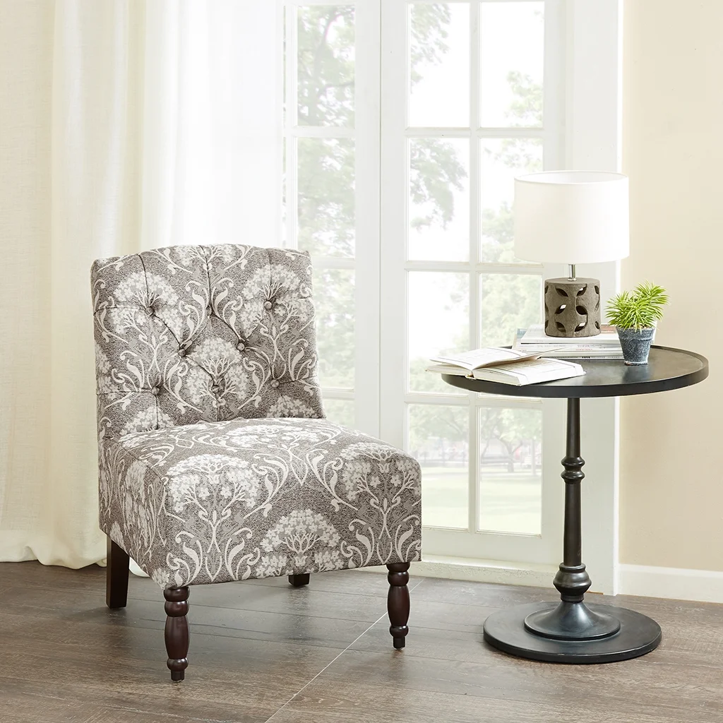 Gracie Mills Glenda Elegant Tufted Armless Accent Chair - GRACE-3935