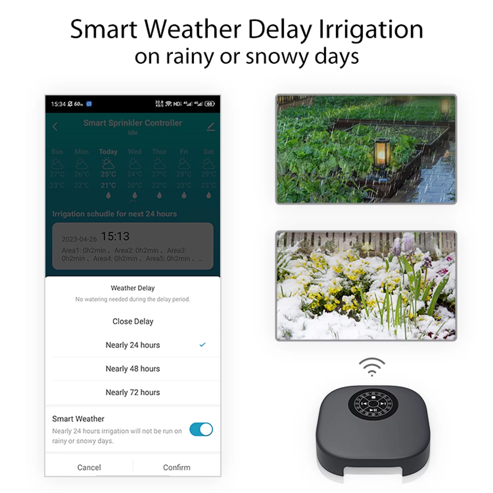 Andoer Irrigation Controller,Wifi Bt Sprinkler Wifi Timer 16 Zones Device Balcony Weather Water Timer Weather Delay Timer Timer 16 Eryue Xinzy Mizuh Device 16 HavouSprinkler SiukeWifi