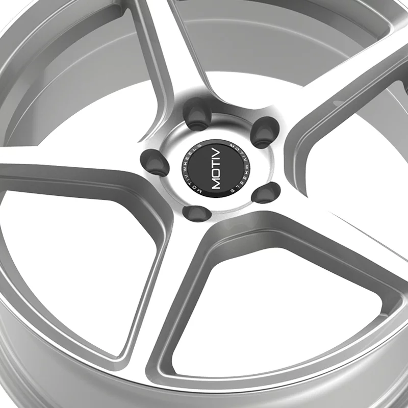 17x7.5 Motiv 433MS Blade Gloss Silver Machined Face Wheel 5x112 (40mm)
