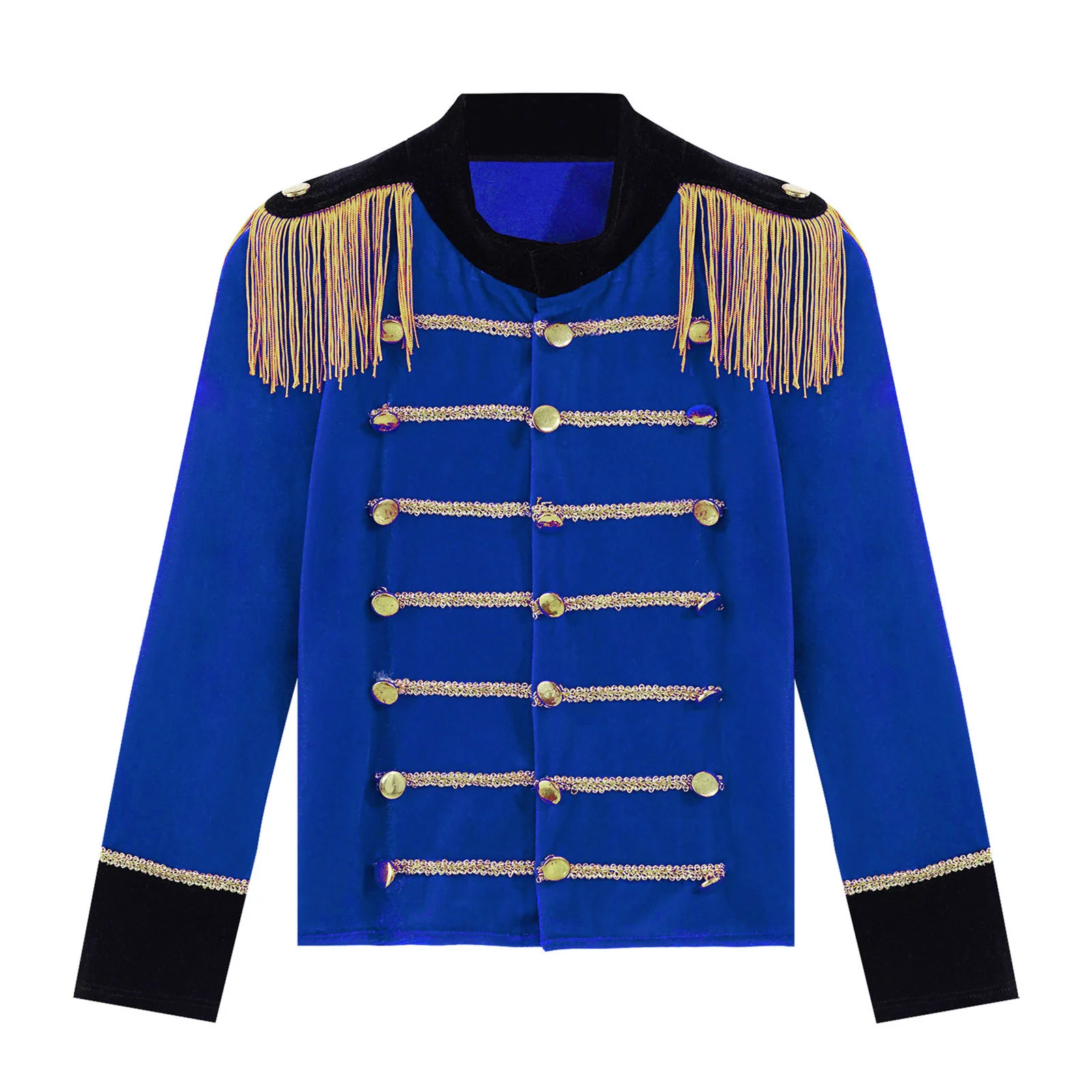 YONGHS Kids Girls Boys Circus Ringmaster Costumes Long Sleeves Tassel Jacket Top 4-16