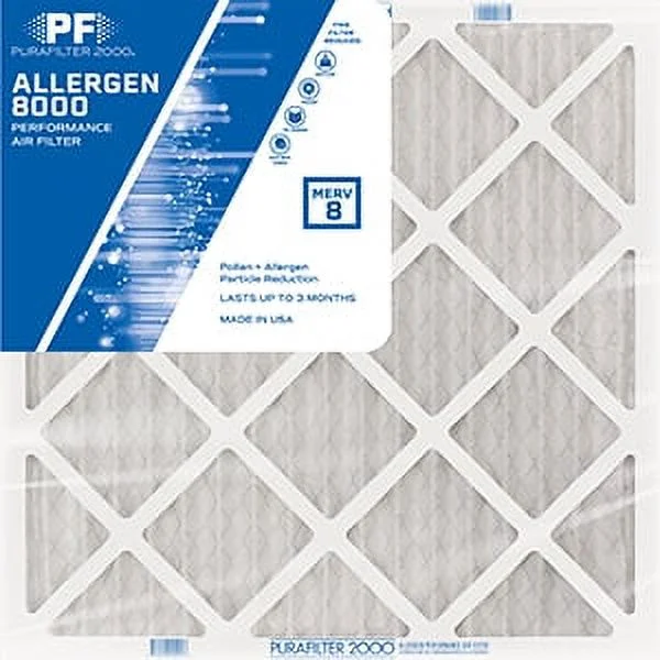 12x24x1 (11.75 x 23.75) PURAFILTER 2000® Allergen 8000 MERV 8 Air Filter