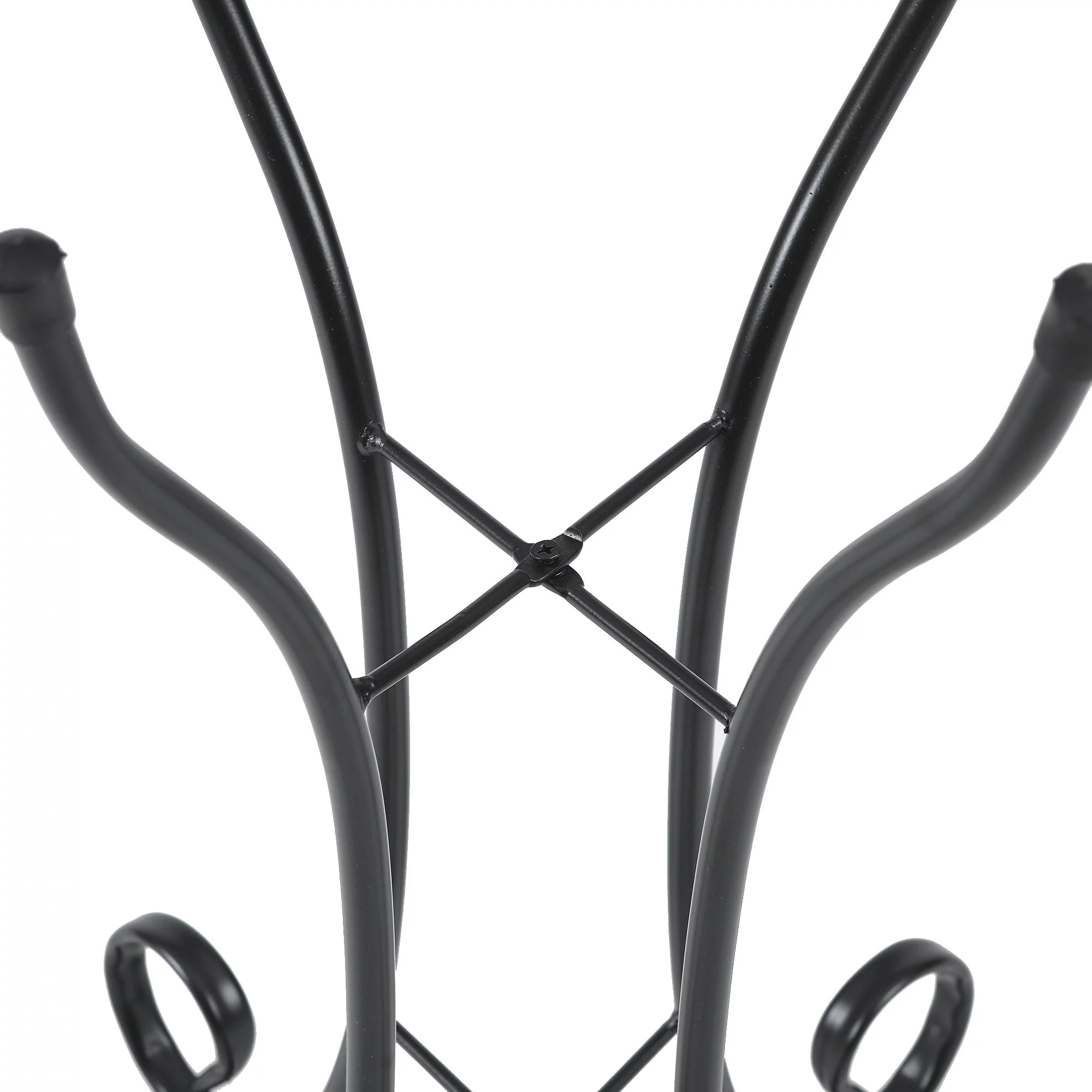 Luxen Home Blue Ripples Glass Bird Bath with Metal Stand