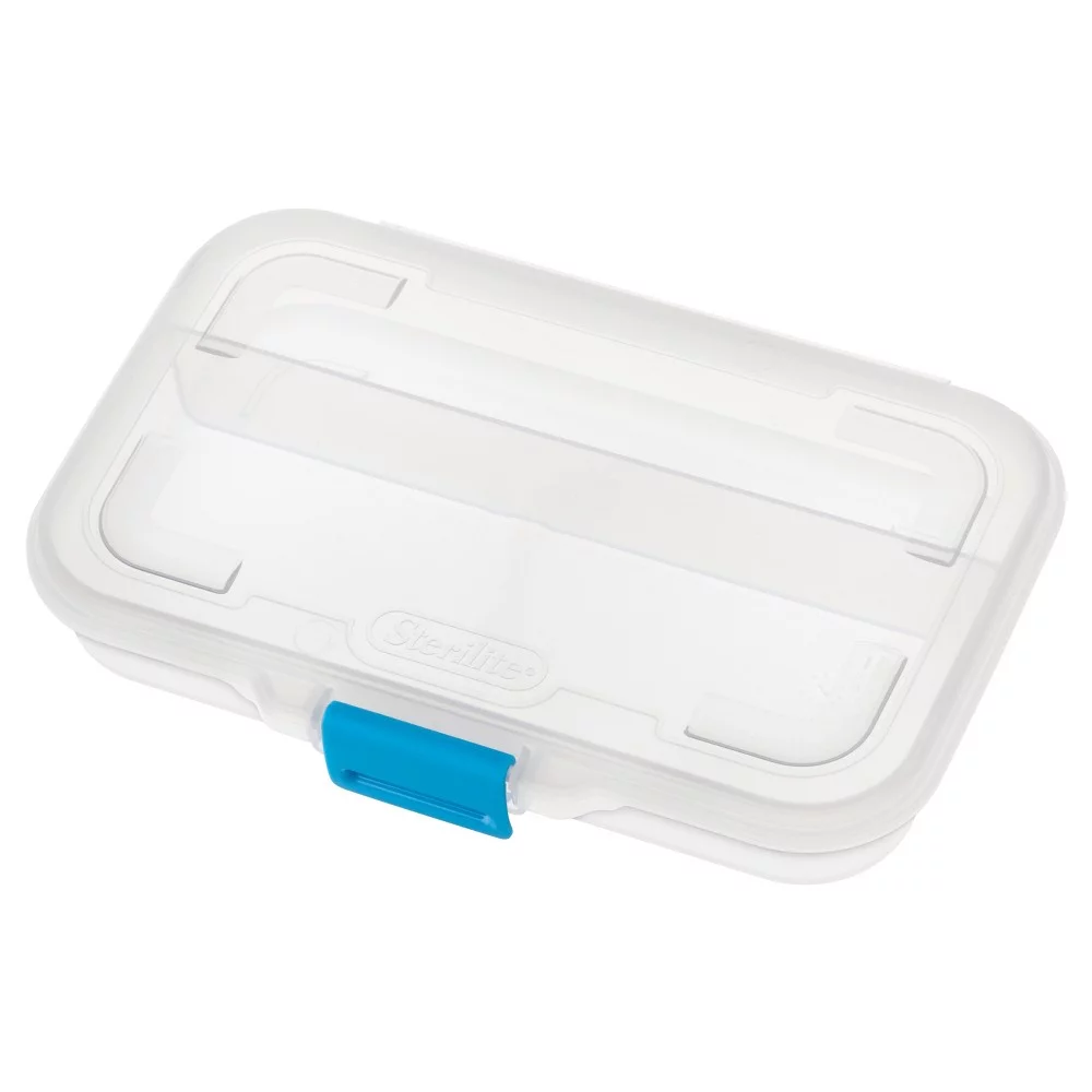 Sterilite 8.5 inch Small White Plastic Divided Box (Pack of 2)