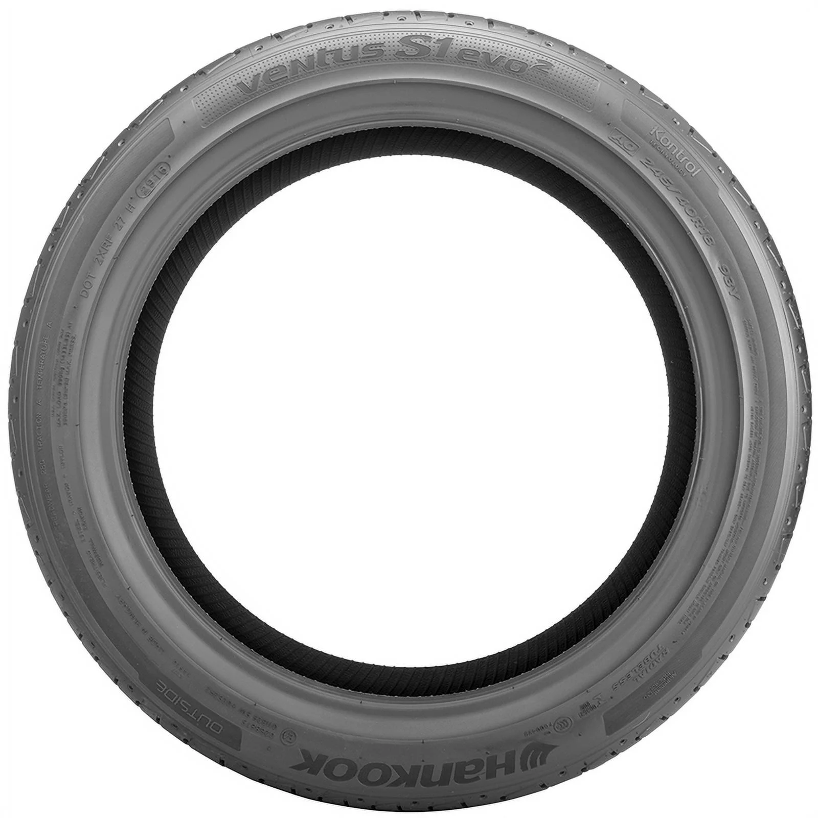 Set of 4 Hankook Ventus S1 evo2 (K117) 245/35ZR19 93Y XL Tires Fits: 2010-16 Mercedes-Benz E350 Base, 2018 Audi A4 Quattro Technik