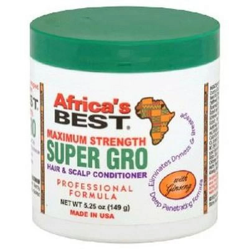 Africa's Best Maximum Strength Super Gro Hair & Scalp Conditioner, 5.25 oz