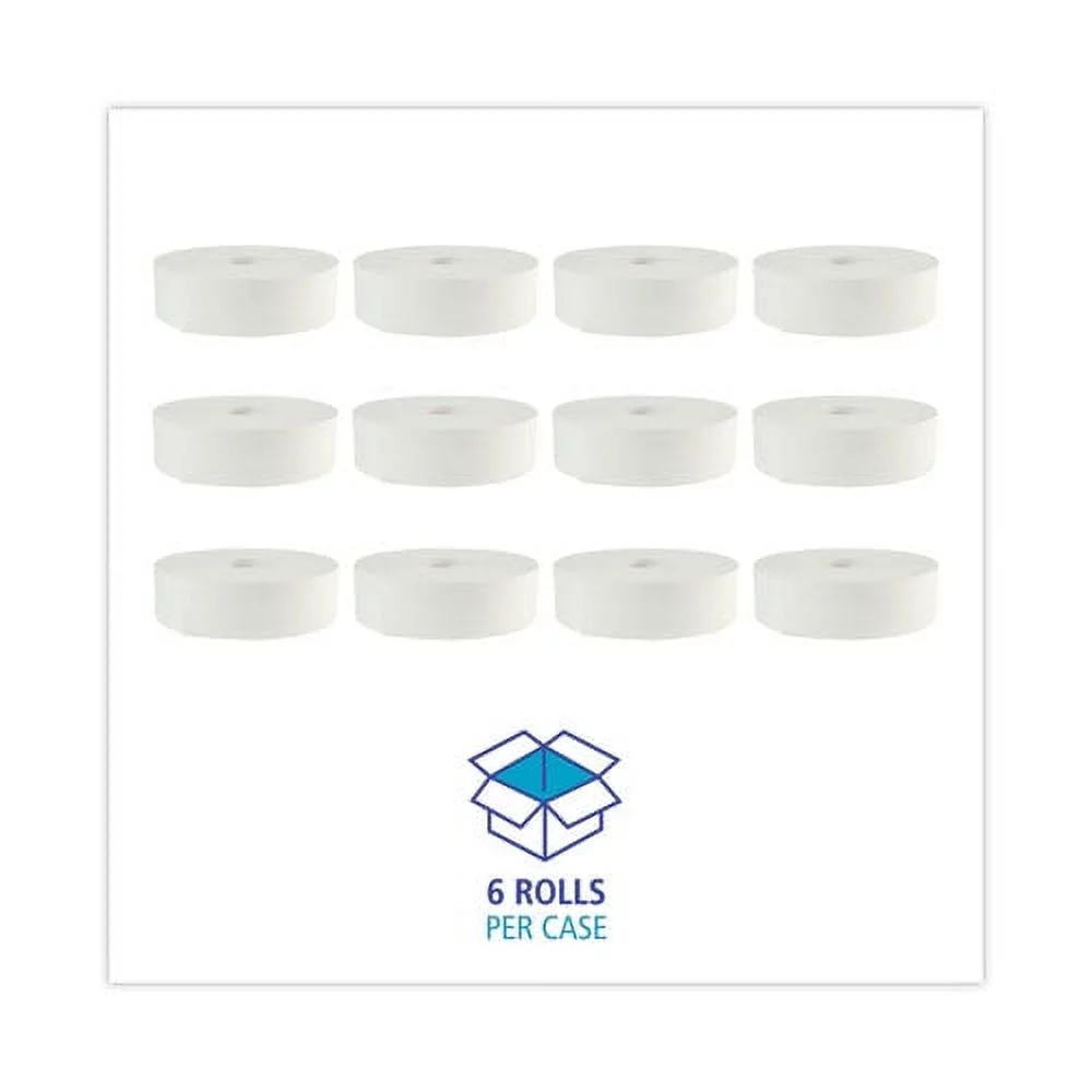 Jrt Bath Tissue, Jumbo, Septic Safe, 2-Ply, White, 3.5