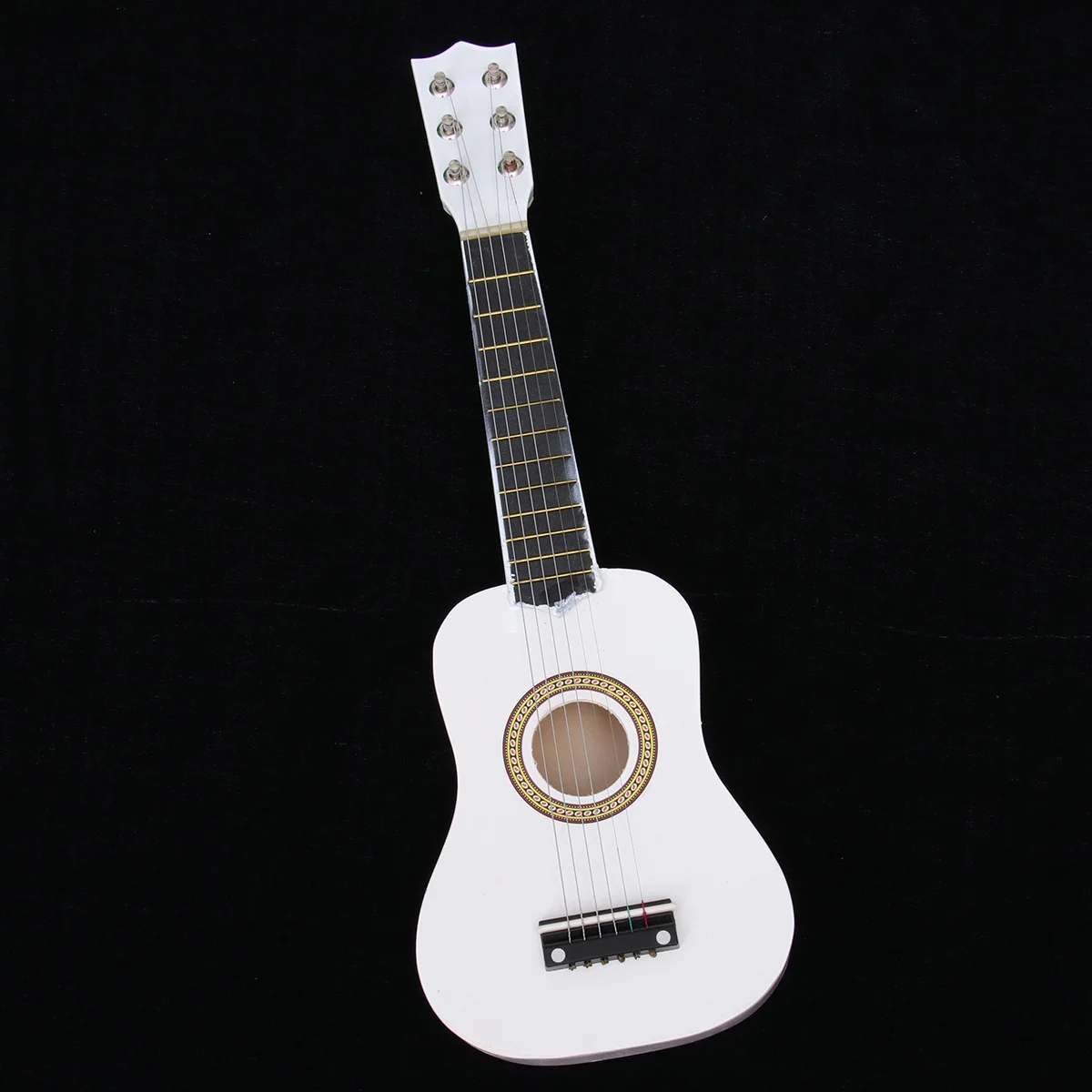 21inch Acoustic Guitar Mini Guitar Musical Instrument Wooden Craft for Beginner Children (White)
