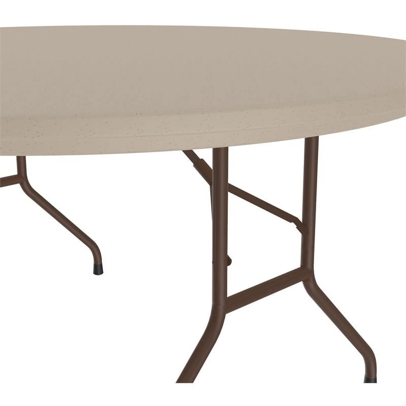 Correll Plastic Resin Folding Table with Blow Molded Top in Mocha Brown Granite