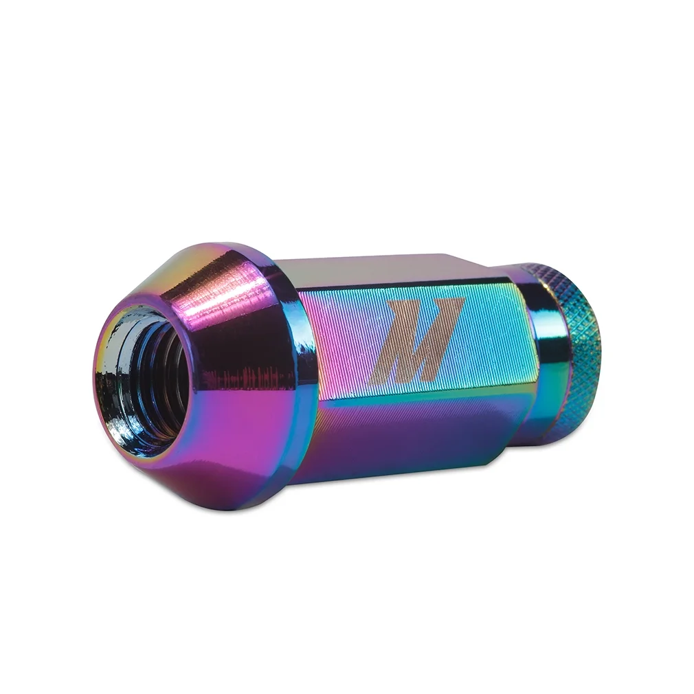 Mishimoto  0.5 x 20 in. Aluminum Locking Lug Nuts Set, Neo Chrome - 23 Piece