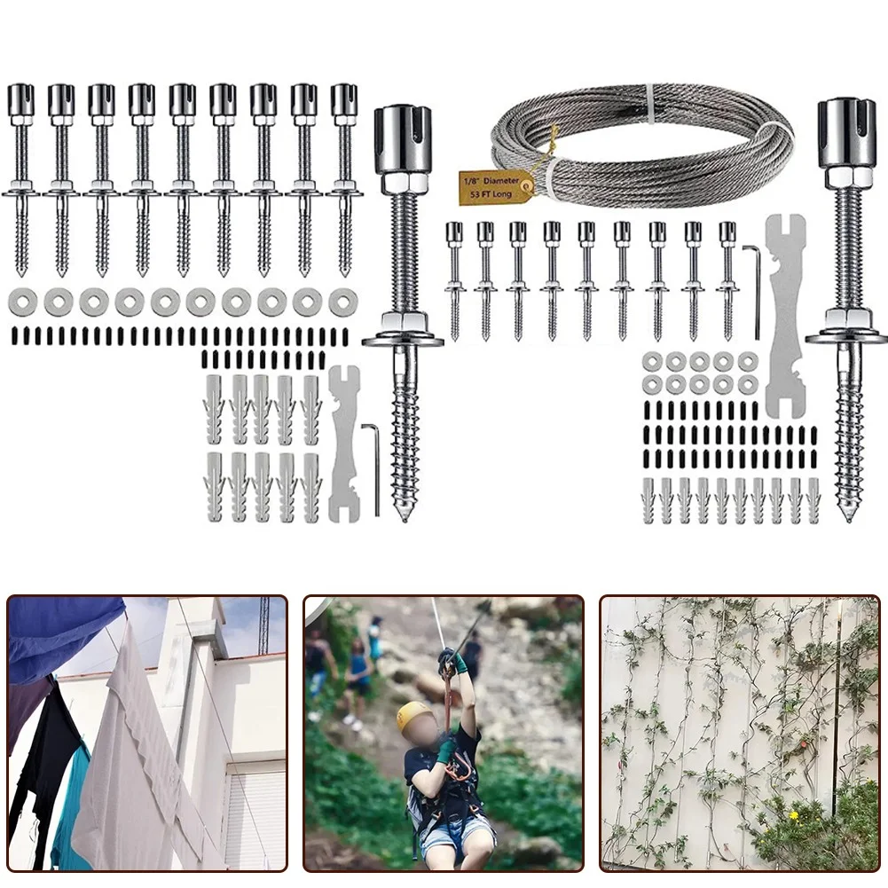 Wire Trellis Kit Wall Trellis Set Rustproof Climbing Plant Trellis Cross Head