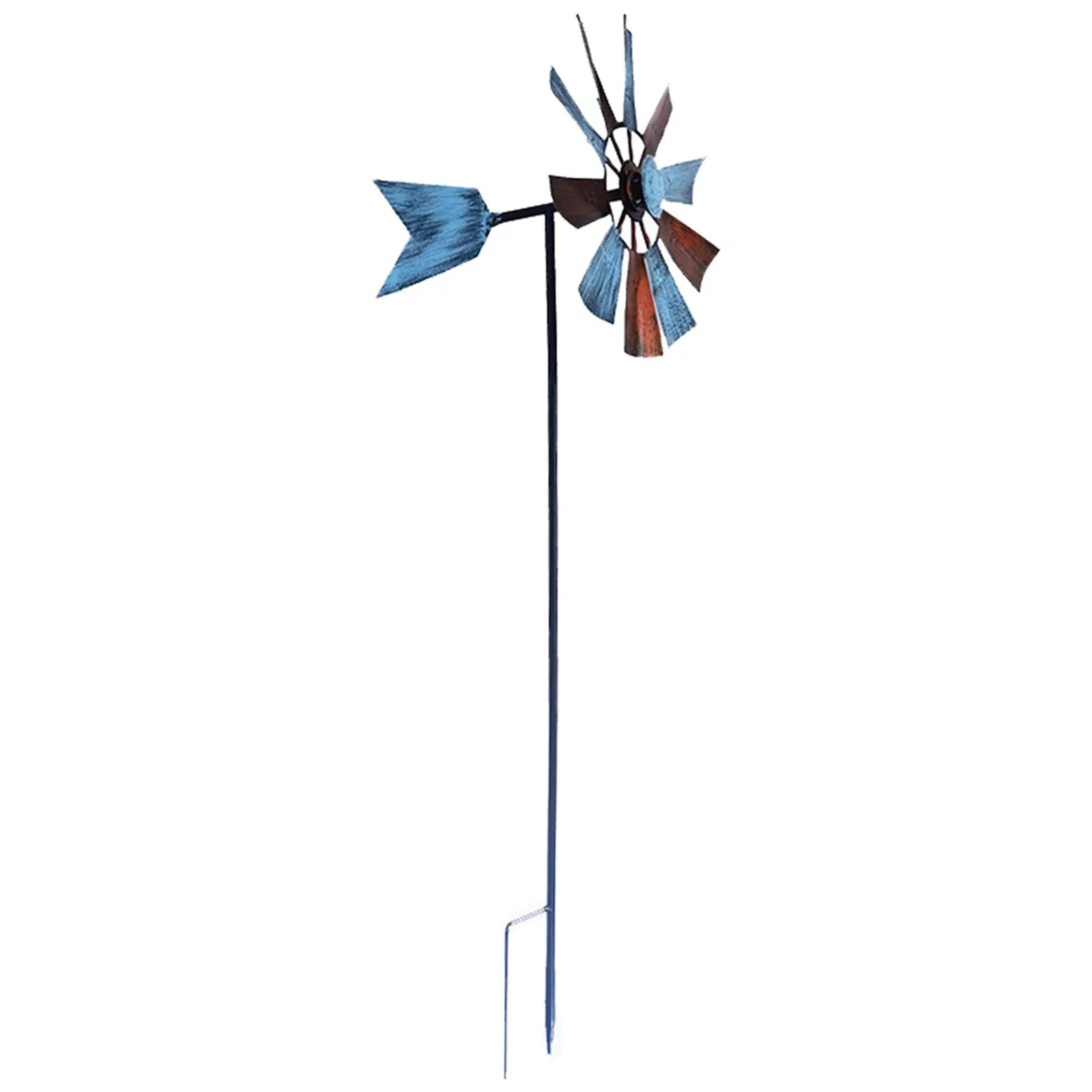 28 with Metal Garden Stake,Pinwheel Decorative Lawn Ornament Wind Mill for Yard Lawn Backyard Garden Decoration , B