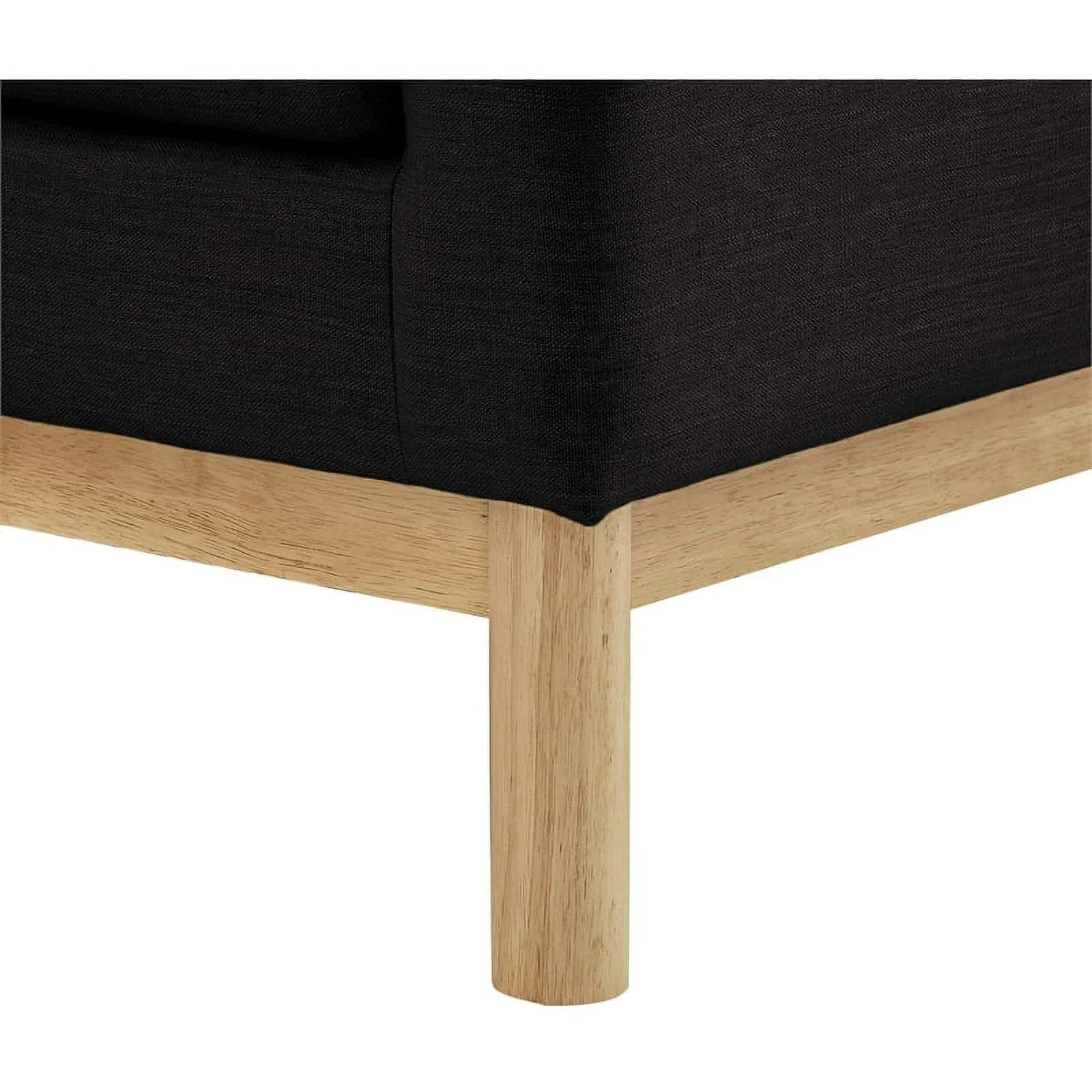 Meridian Furniture Langham Black Linen Textured Fabric Chair