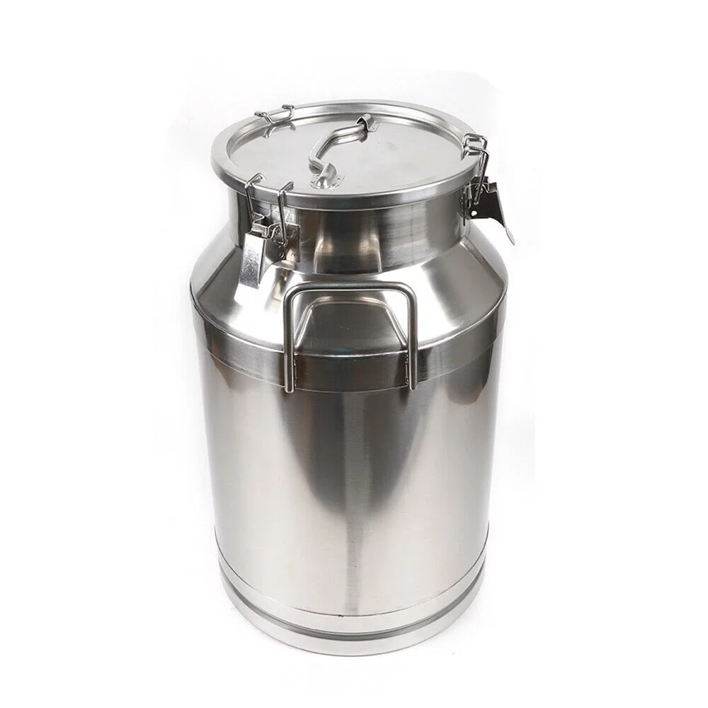 40L/10.56 Gallon Stainless Steel Milk Can - Heavy Duty Farm Milk Jug Milk Bucket