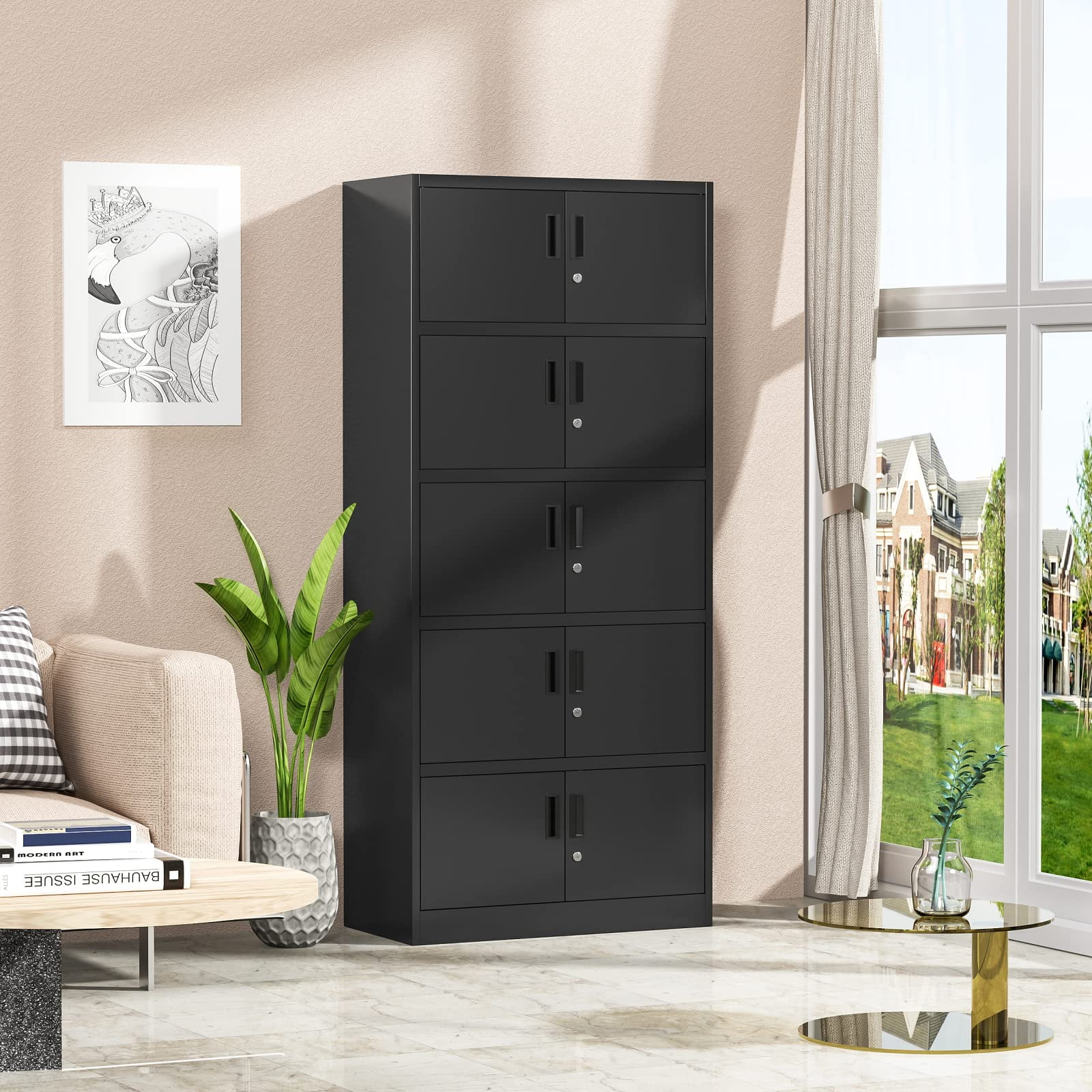 Fesbos Metal Storage Cabinet with Lock, 71