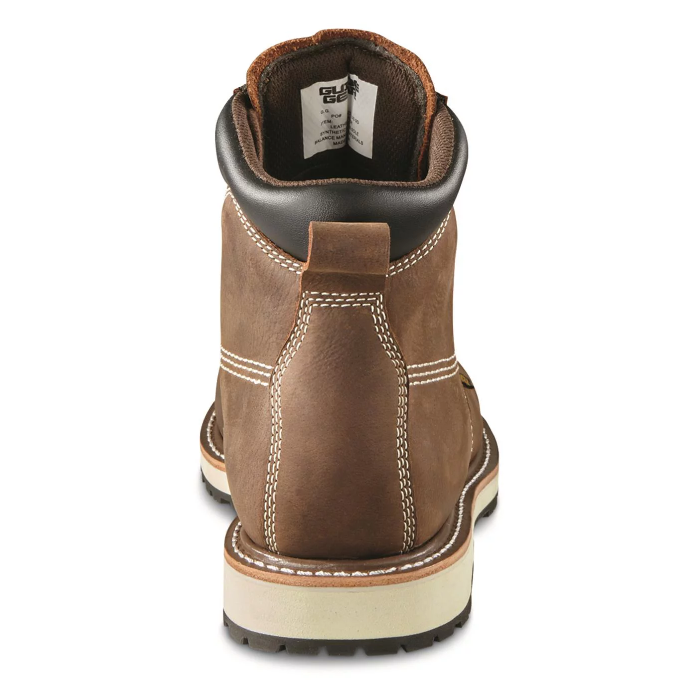 Guide Gear Rugged Timber Mens Chukka Boots Waterproof Leather Work Shoes, Moisture Wicking Insoles, Pull-On Ankle Boot